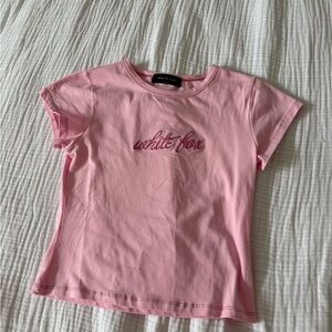 White Fox Boutique Pink Short Sleeve Tee